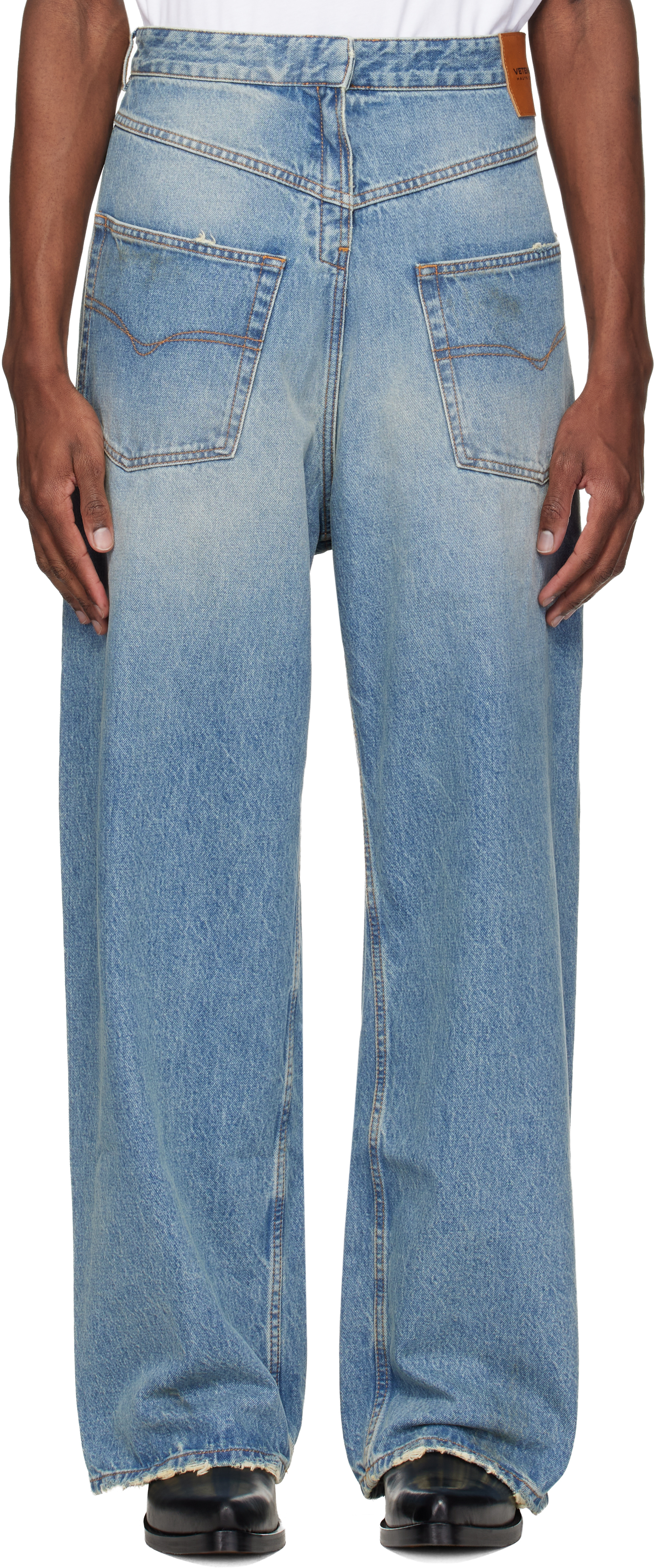 Blue Inside Out Big Shape Jeans