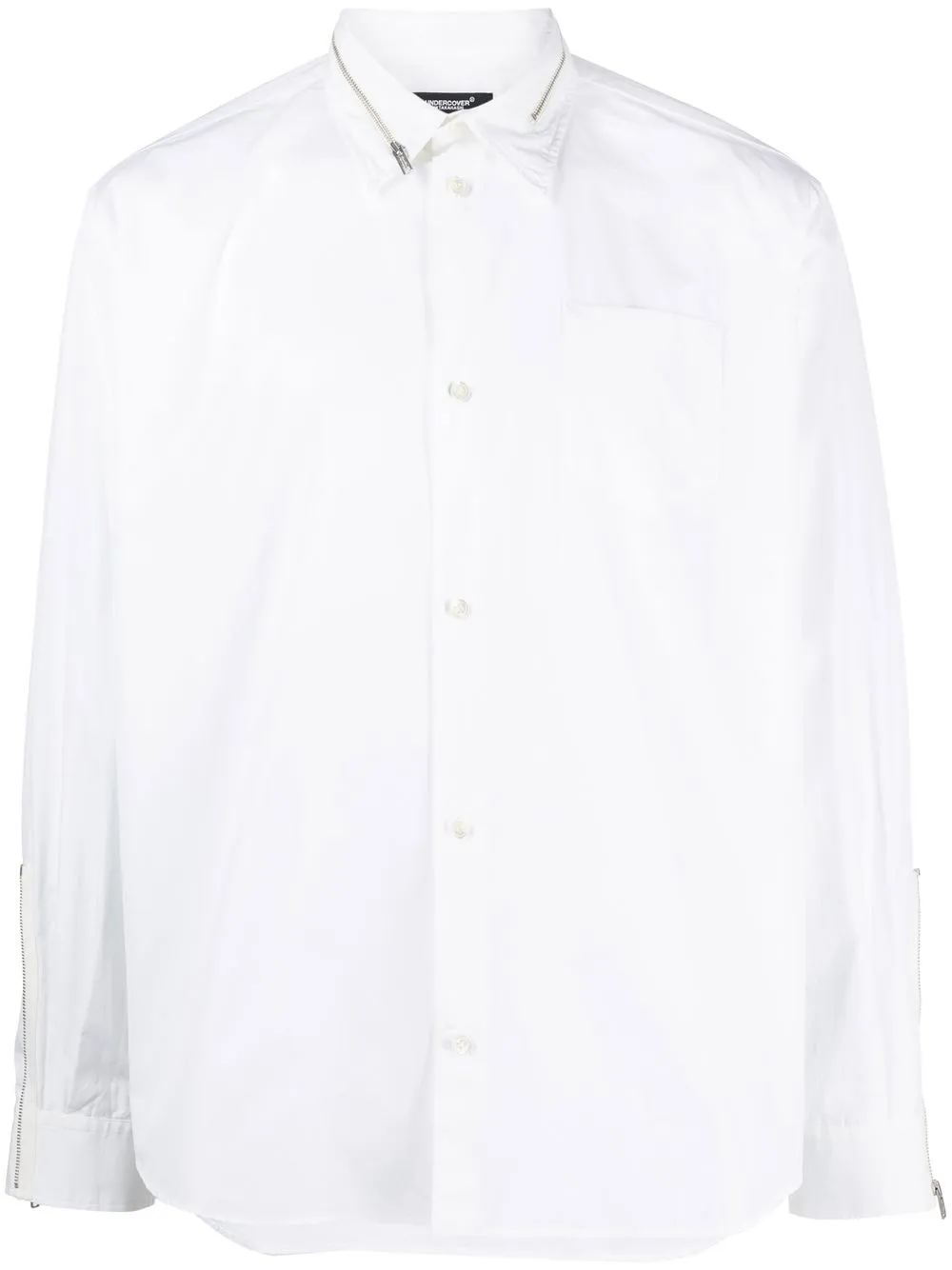 Zip-detailing Cotton Shirt