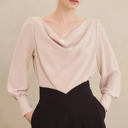 GRACE U Clio Drape Blouse