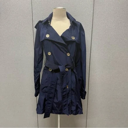 Michael Michael Kors Belted Double-Breasted Hooded Trench Coat
