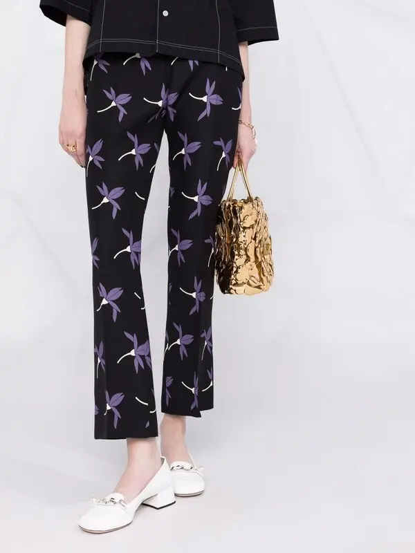 Fairy Flowers Print Trousers