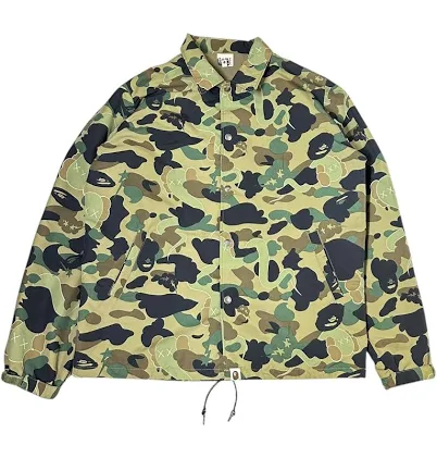 Bape By A Bathing Ape Kaws 1st Camo Nylon Coach Jacket Collaboration