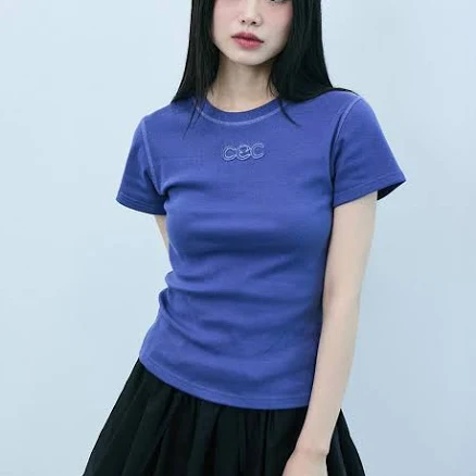 CHANCECHANCE CEC Applique Logo WOMAN T-Shirt
