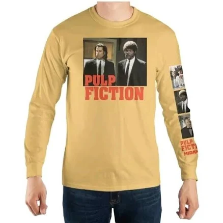Quentin Tarantino Pulp Fiction Yellow Long Sleeve Miramax Official Xl