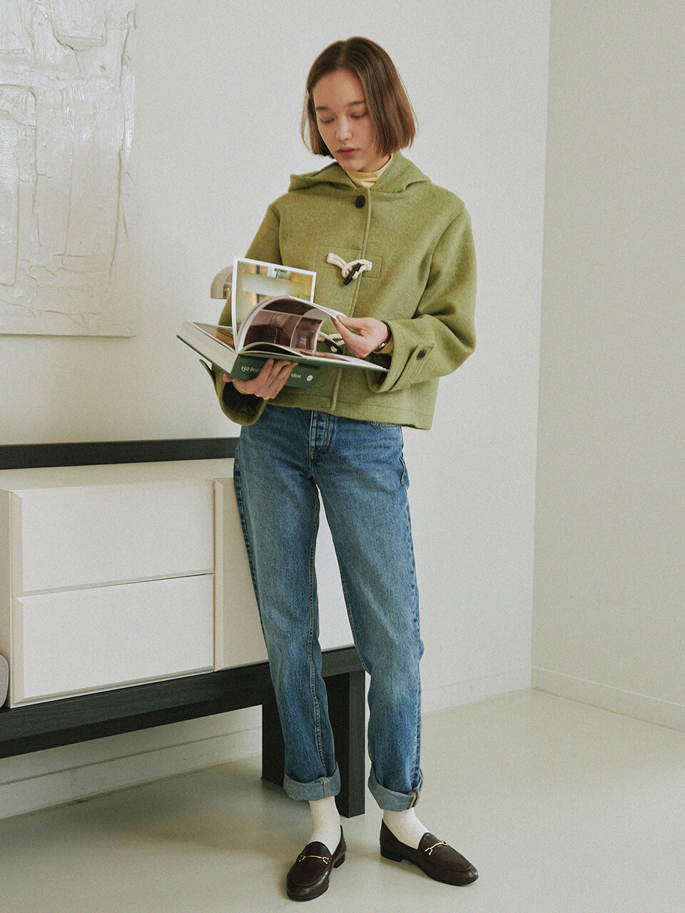 Toggle Short Duffle Coat_Olive