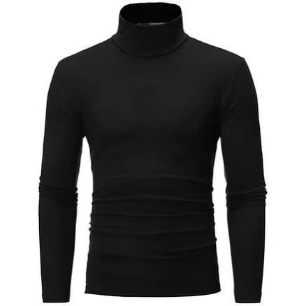 Men's Slim Fit Long Sleeve Mock Turtleneck Sweater
