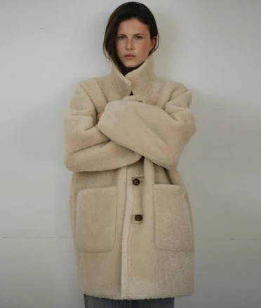 UNNOUT REVERSIBLE SUEDE MUSTANG COAT
