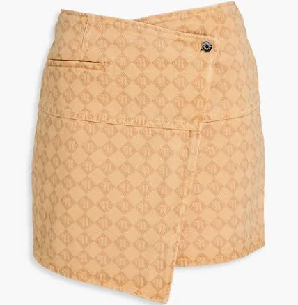 Nanushka Women's Asymmetric Denim Mini Wrap Skirt
