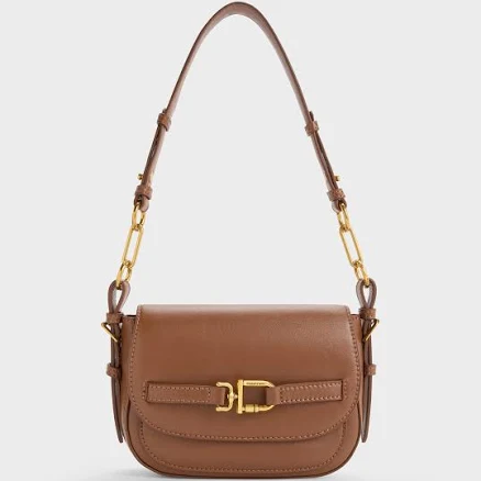 Charles & Keith Gwynne Metallic-Accent Crossbody Bag