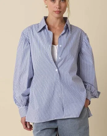 Eve Striped Puff Sleeve Shirt