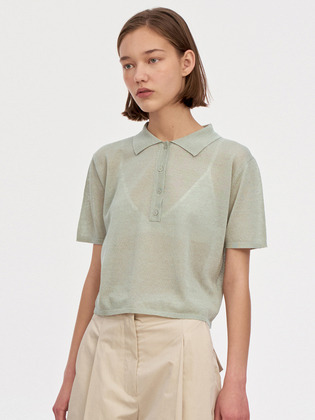 Half Placket Summer Knit
