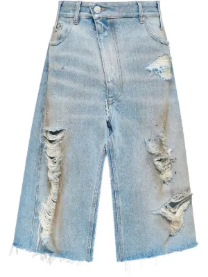 Distressed Denim Shorts