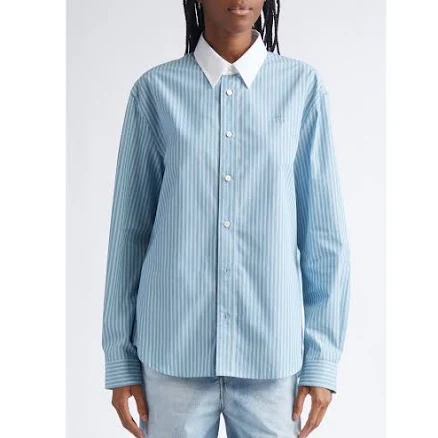 Acne Studios Men's Striped Button-Up Shirt