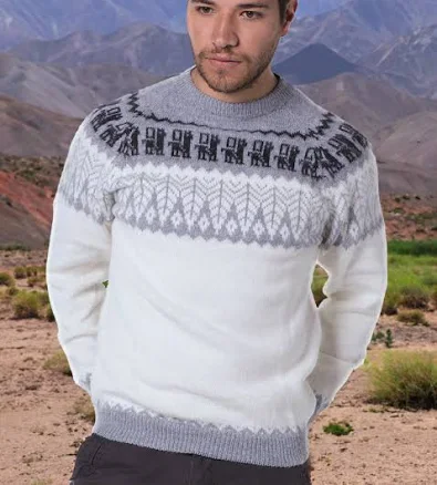 Alpaca Fair Isle Sweater for Men