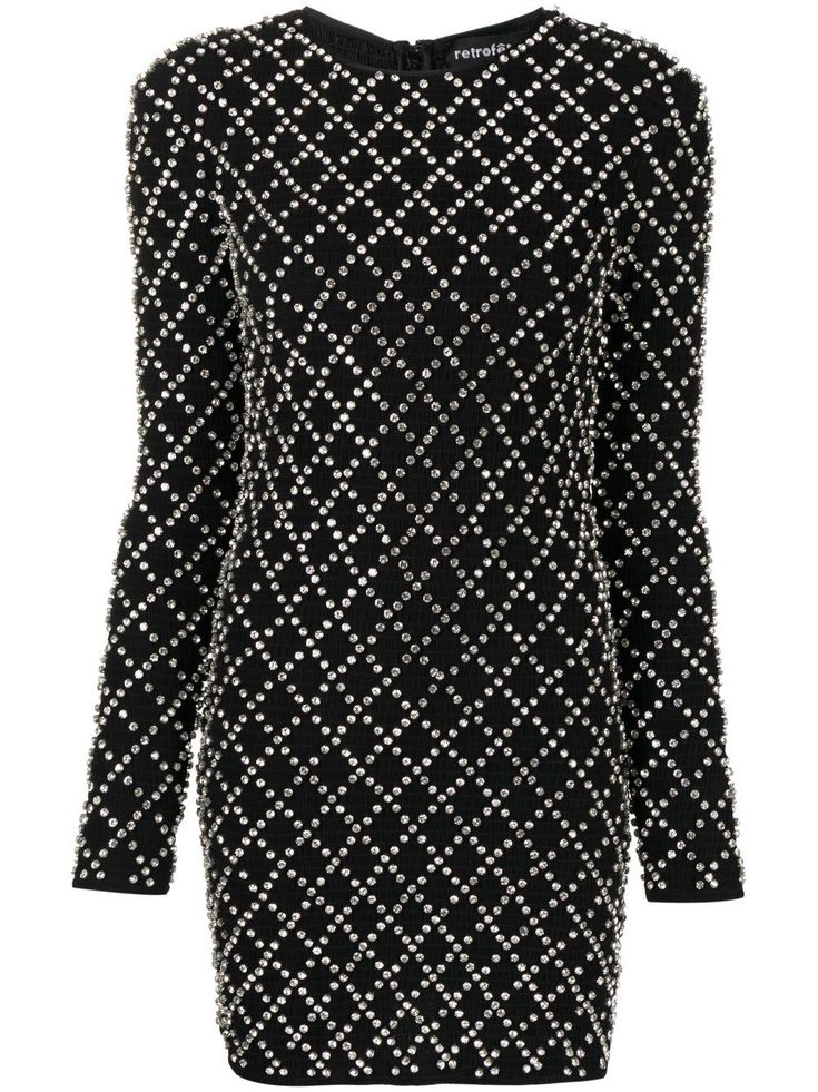 Rhinestone-embellishment Minidress