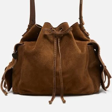 Acne Studios Multipocket Suede Bucket Bag
