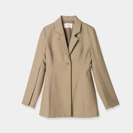 slit sleeve tailored jacket