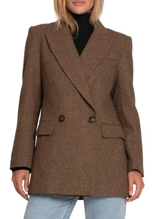 Belle & Bloom Women's Big Brother Talk Wool Blend Blazer