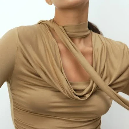 H&M Ladies Draped Scarf Top