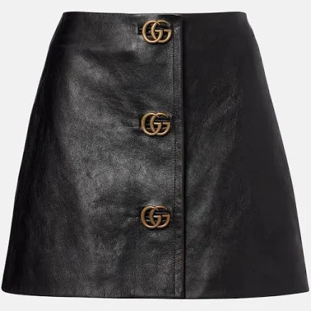 Gucci Double G leather miniskirt Women