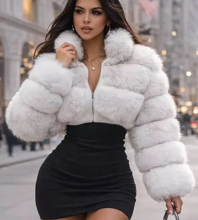 Faux Fur Cropped Jacket