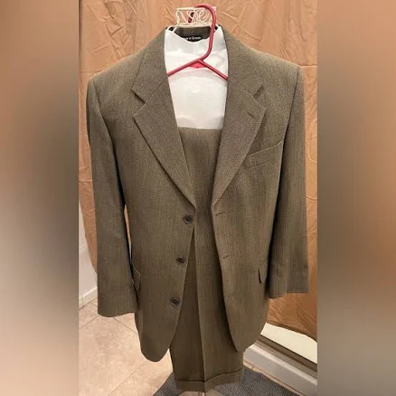 Yves Saint Laurent Suits & Blazers | Yves Saint Laurent Brown Suit With Notched Lapels | Color: Brown | Size: 40r | Dcswamp's Closet
