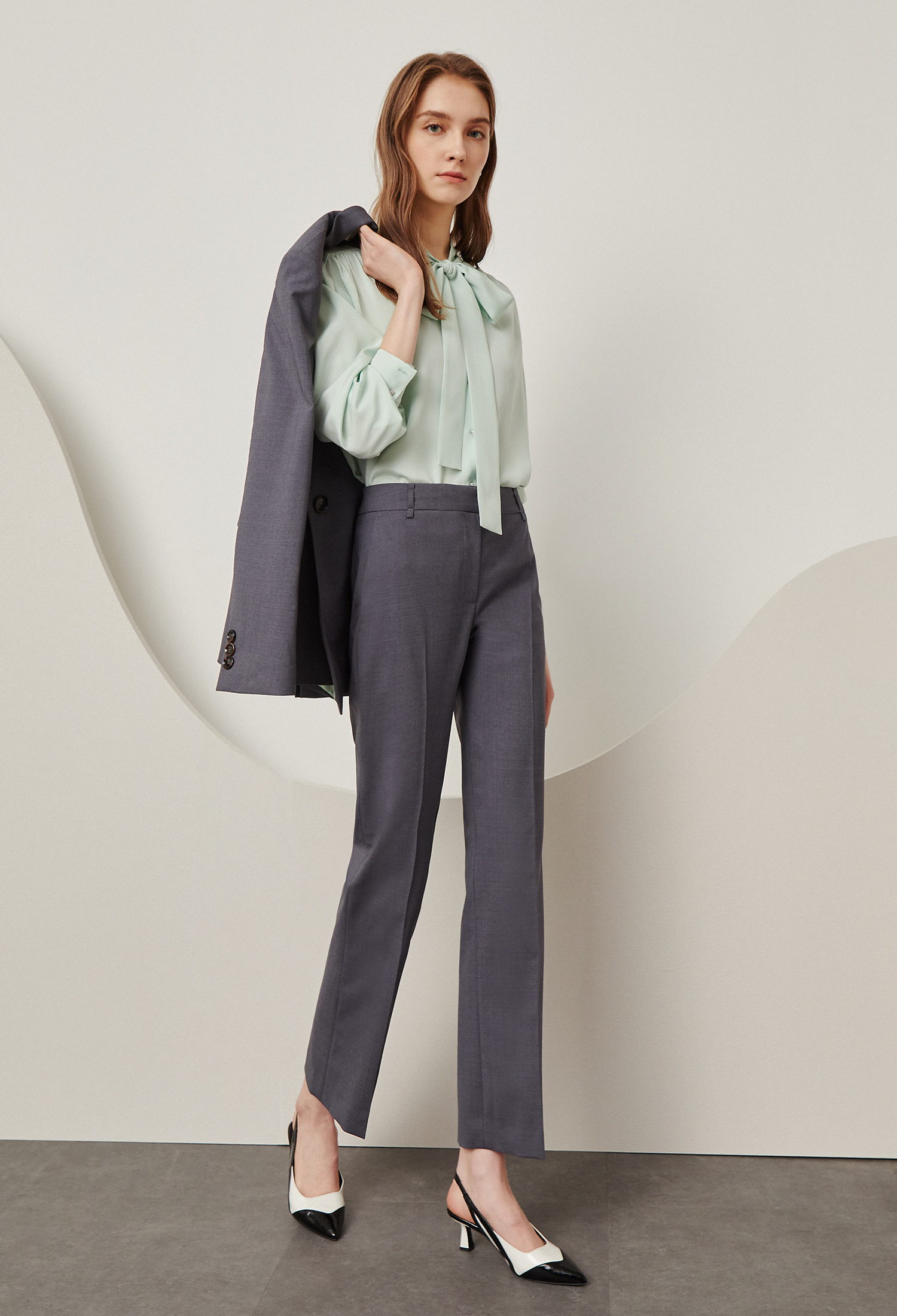 Semi-boot Cut Suit Pants