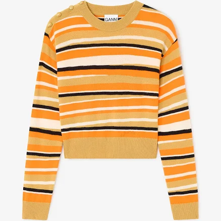 GANNI Cashmere Striped Sweater