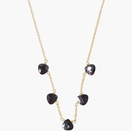 Chan Luu - Dangle Necklace - Black Spinel
