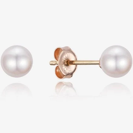 Signature. D Gold Pearl Earring