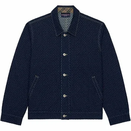 Indigo Jacquard Men's Denim Jacket