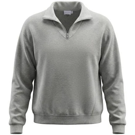 Noni Daily Women's Striped Collar Half Zip Cotton Sweater