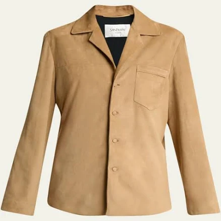 Saint Laurent Women's Suede Pajama Shirt Jacket