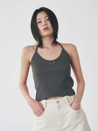 Eyelet Halter Sleeveless