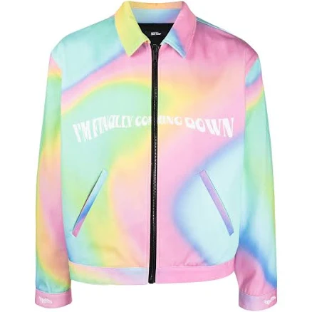 MSFTSRep Men's Trippy Summer Slogan-Print Jacket