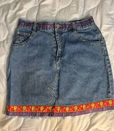 Tweety Bird Denim Skirt