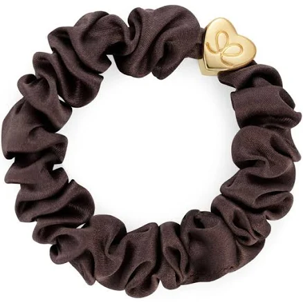 Silk Scrunchie Gold Heart