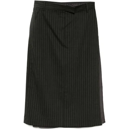 Pushbutton Stripe H-line Skirt