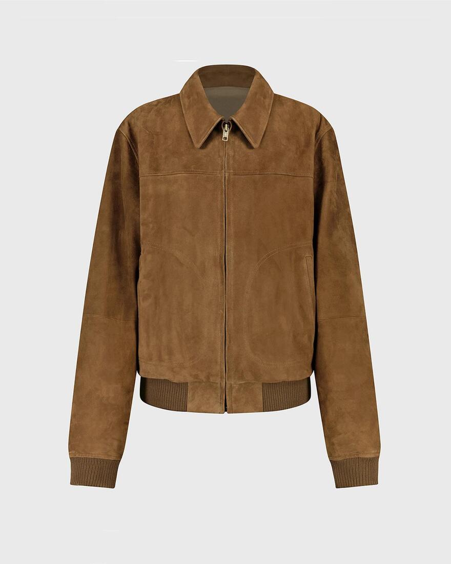 CLASSIC SUEDE BOMBER JACKET2_CAMEL