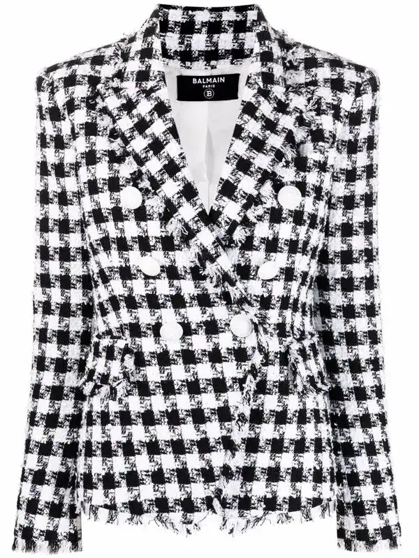 Gingham Tweed Blazer