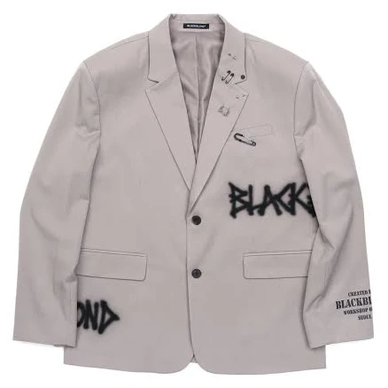 BLACKBLOND Bibbidi Graffiti Logo Piercing Blazer