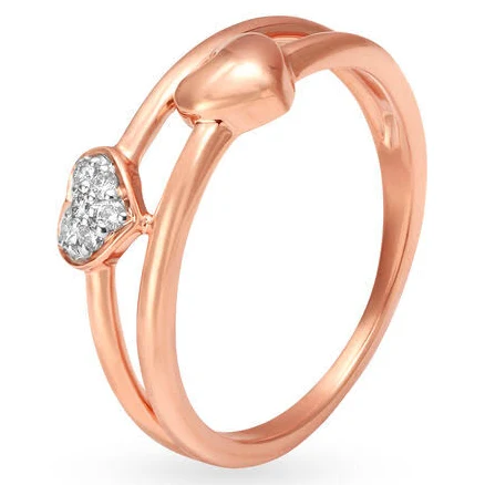 18 kt Rose Gold Diamond Finger Ring