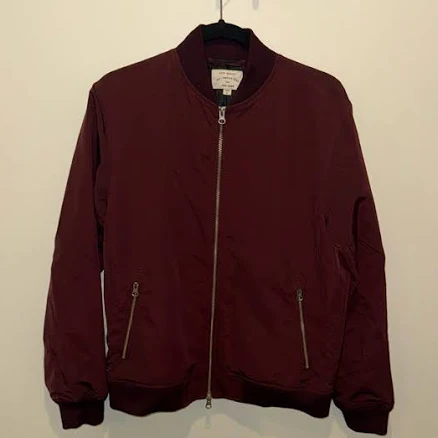 Club Monaco Jackets & Coats | Club Monaco Burgundy Bomber Jacket | Color: Red | Size: M | Missslee's Closet