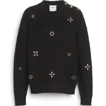 Barrie Women's Chunky Cashmere Jumper with Embroidery