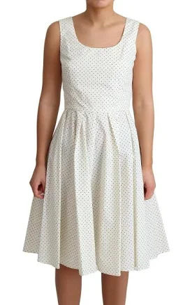 Dolce & Gabbana Polka Dotted Cotton A-Line Dress