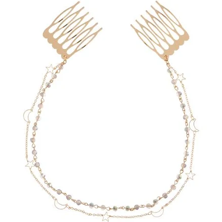 World Market Celestial Chain Headband with Iridescent Rhinestone