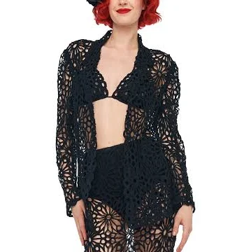 Norma Kamali Women's Classic Single Breasted Swim Cover-Up Jacket