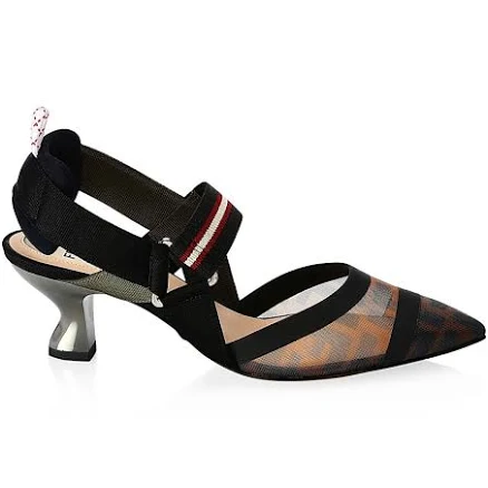 Fendi Women's Pumps Mesh Slingback