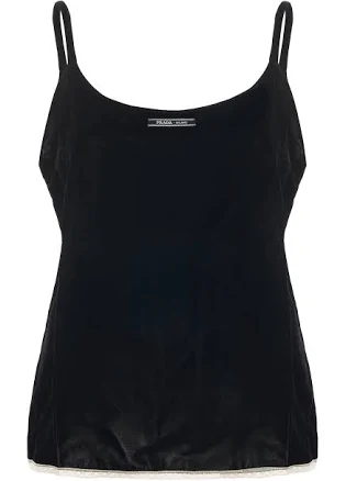 Prada - Velvet Cami Top - Black - 4 - Moda Operandi