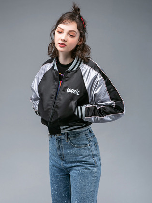 Black Disco Ball MA-1 Jumper
